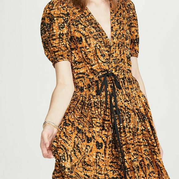 Ulla Johnson Dresses & Skirts - Ulla Johnson Kemala dress in Marigold. Wrap v neck dress. Excellent condition.